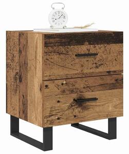 VidaXL Éjjeliszekrény 2 pcs Régi fa és fekete 40 x 35 x 47,5 cm