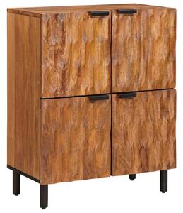 VidaXL Széf tárolóval Akácbarna felület 60 x 33 x 75 cm Tömör Mangófát