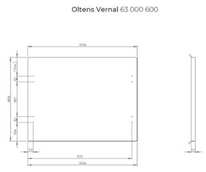 Oltens Vernal szekrény feletti pult 60.4x46.4 cm tölgy 63000600
