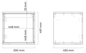 Oltens Hedvig szekrény 50x45x49.7 cm Függesztett, mosdó alatti fehér 60202060