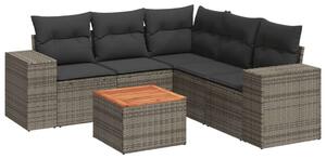 VidaXL Polyrattan Kerti Ülőgarnitúra - 6 Részes Szürke