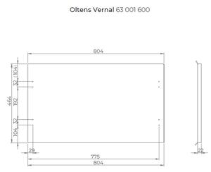 Oltens Vernal szekrény feletti pult 80.4x46.4 cm tölgy 63001600