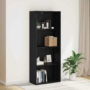 VidaXL Szabadon álló könyvespolc Fekete tölgy 60 x 30 x 151,5 cm