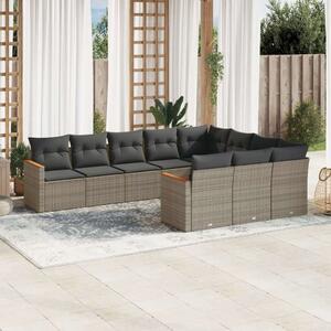 VidaXL Polyrattan Kerti Ülőgarnitúra - 10 részes