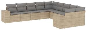 VidaXL Polyrattan Kerti Ülőgarnitúra - 10 részes - Bézs