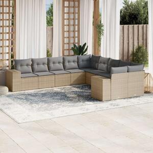 VidaXL Polyrattan Kerti Ülőgarnitúra - 10 részes - Bézs
