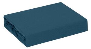 Adela jersey pamut gumis lepedő Gránátkék 120x200 cm + 25cm