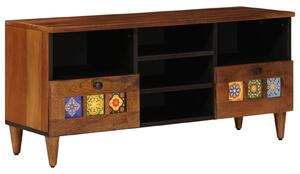 VidaXL TV szekrény fiókkal Dió 100 x 33 x 46 cm Tömör Mangófát