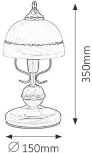 Rabalux Flossi asztali lámpa 1x40 W fehér-barna 8812