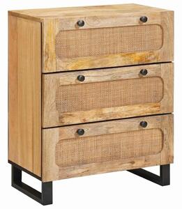 VidaXL Széf 60 x 33 x 75 cm Tömör Mangófát Barna