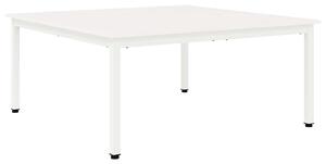 VidaXL Dohányzóasztal Fehér 100 x 100 x 45 cm Tömör fenyőfa