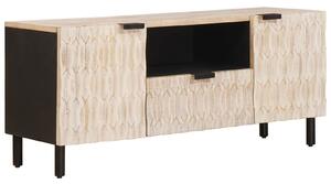 VidaXL TV szekrény fiókkal Fehér mosott felület 105 x 33,5 x 46 cm
