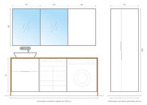 Cersanit City szekrény 60x36x180 cm oldalt függő fehér S584-019-DSM