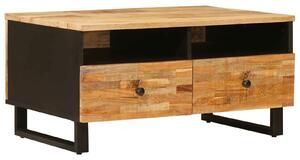 VidaXL Dohányzóasztal fiókkal Barna 80 x 54 x 40 cm Tömör Mangófát
