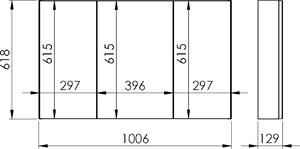Elita Basic szekrény 100.6x12.9x61.8 cm oldalt függő 904655