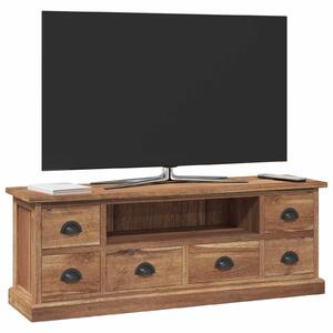VidaXL TV állvány fiókkal Természetes 110 x 30 x 40 cm Tömör Teakfa