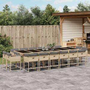 VidaXL Polyrattan Kerti Étkezőgarnitúra - 17 részes