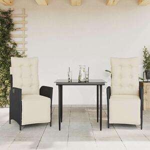 VidaXL Polyrattan Kerti Étkezőgarnitúra - 3 részes