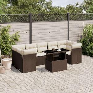 VidaXL Polyrattan Kerti Ülőgarnitúra - 8 részes - Barna