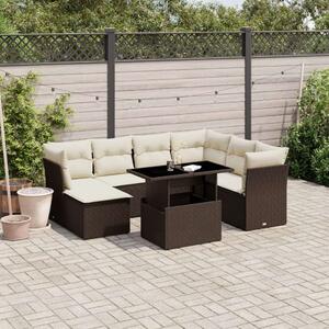 VidaXL Polyrattan Kerti Ülőgarnitúra - 8 részes - Barna