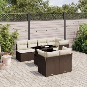 VidaXL Polyrattan Kerti Ülőgarnitúra - 8 részes, Barna