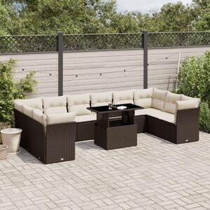 VidaXL Polyrattan Kerti Ülőgarnitúra - 11 részes - Barna
