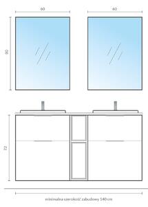 Cersanit City mosdó szekrénnyel 60 cm fehér S801-422
