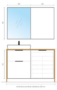 Cersanit City szekrény 59.4x13.8x80 cm oldalt függő fehér S584-021-DSM