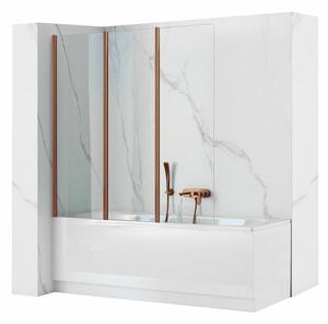 Fürdőkádparaván Rea Agat-3 120cm Brush Copper