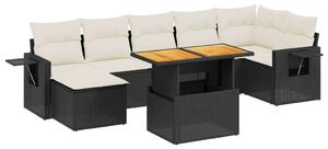 VidaXL Polyrattan Kerti Ülőgarnitúra - 8 részes - Fekete