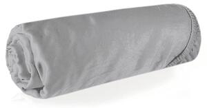 Nova3 gumis lepedő 160x200 cm +30 cm pamut-szatén Ezüst