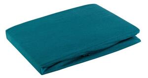 Jersey pamut gumis lepedő Türkiz 180x200 cm +30 cm