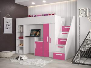 Wilsondo Multifunkciós emeletes ágy Party 14 - többféle szín Szín: Rózsaszín