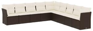 VidaXL Polyrattan Kerti Ülőgarnitúra - Barna - 9 részes