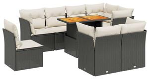 VidaXL Polyrattan Kerti Ülőgarnitúra - 9 részes
