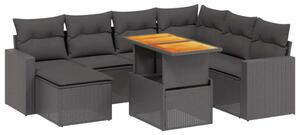 VidaXL 8 részes Polyrattan Kerti Ülőgarnitúra