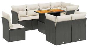 VidaXL Polyrattan Kerti Ülőgarnitúra - 9 részes