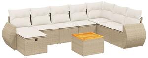 VidaXL Polyrattan Kerti Ülőgarnitúra - 9 részes - Bézs