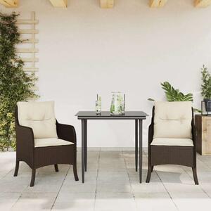 VidaXL Polyrattan Kerti Étkezőgarnitúra - 3 részes