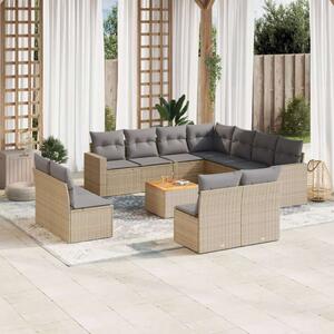 VidaXL Polyrattan Kerti Ülőgarnitúra - 12 részes