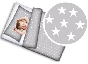 Gyermek ágynemű 120x90 Szín: szürke-csillagok