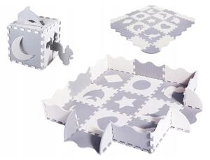 Habszőnyeg játékhoz Puzzle fehér