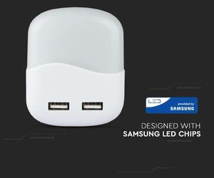 LED éjszakai lámpa érzékelővel és USB töltővel