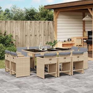 VidaXL Polyrattan Kerti Étkezőgarnitúra - 11 részes