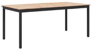 VidaXL Étkezőasztal Természetes 180 x 90 x 75 cm Tömör fenyőfa