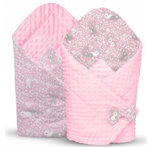 Minky Baby pólya gyerekeknek - kétoldalas Szín: rózsaszín-nyuszik