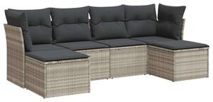 VidaXL Polyrattan Kerti Ülőgarnitúra - 6 részes