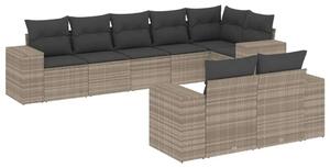 VidaXL Polyrattan Kerti Ülőgarnitúra - 8 részes