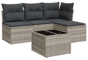 VidaXL Polyrattan Kerti Ülőgarnitúra - 5 részes