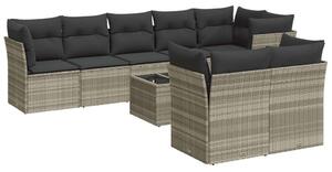 VidaXL Polyrattan Kerti Ülőgarnitúra - 9 részes